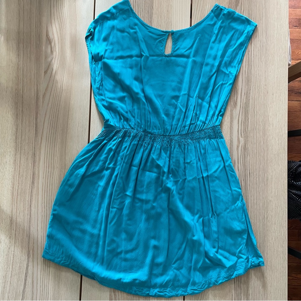 Mini Sundress Lot of 2 Mossimo & Xhilaration XL Aqua Blue Black White - Picture 3 of 16